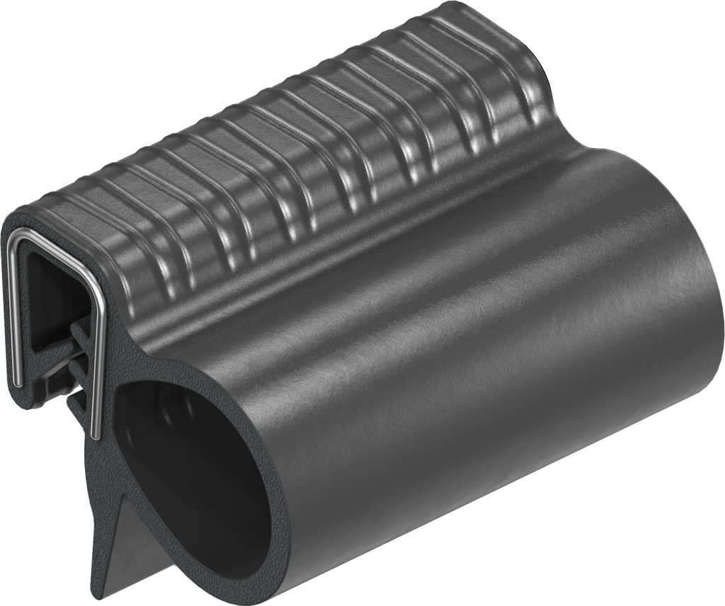 Afdichtprofiel zelfklemmend, Sponsrubber EPDM; klemprofiel EPDM 65 ± 5 Shore A zwart