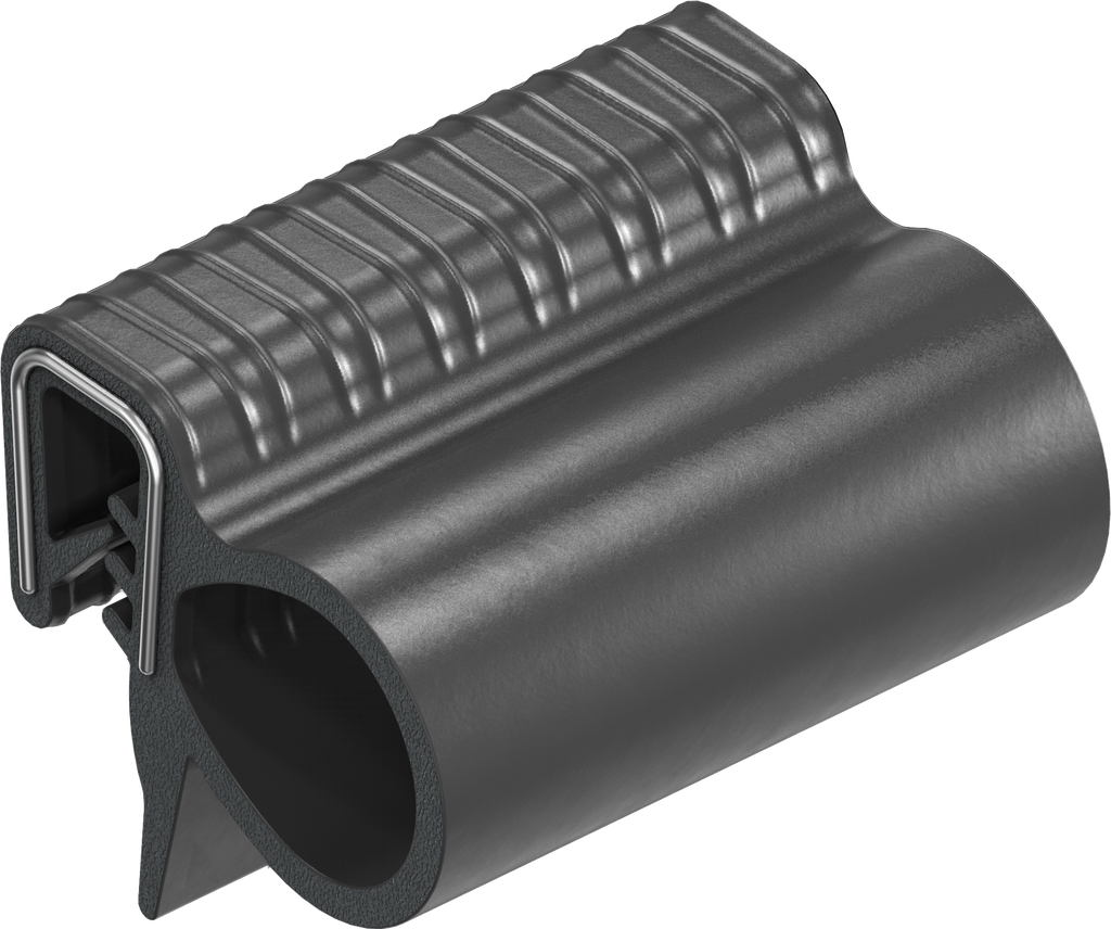 Dichtprofil selbstklemmend, Moosgummi EPDM; Klemmprofil EPDM 65 ± 5 Shore A schwarz