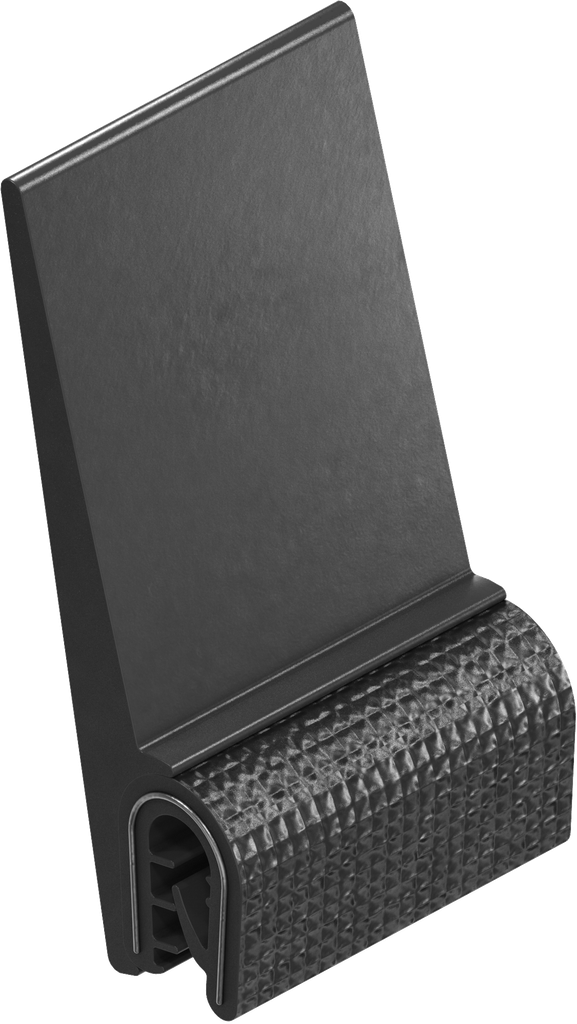 joint d'étanchéité à clipser, caoutchouc mousse EPDM; joint pare brise PVC 70 ± 5 Shore A noir