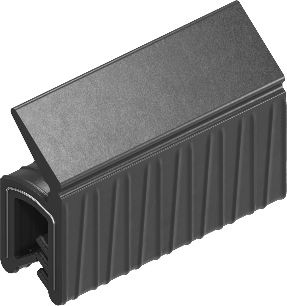 Guarnizione autobloccante, gomma spugnosa EPDM; profilo autobloccante EPDM 60 ± 5 Shore A nero