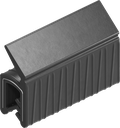 Perfil de junta para montaje a presión, caucho microporoso EPDM; perfil base EPDM 60 ± 5 Shore A negro
