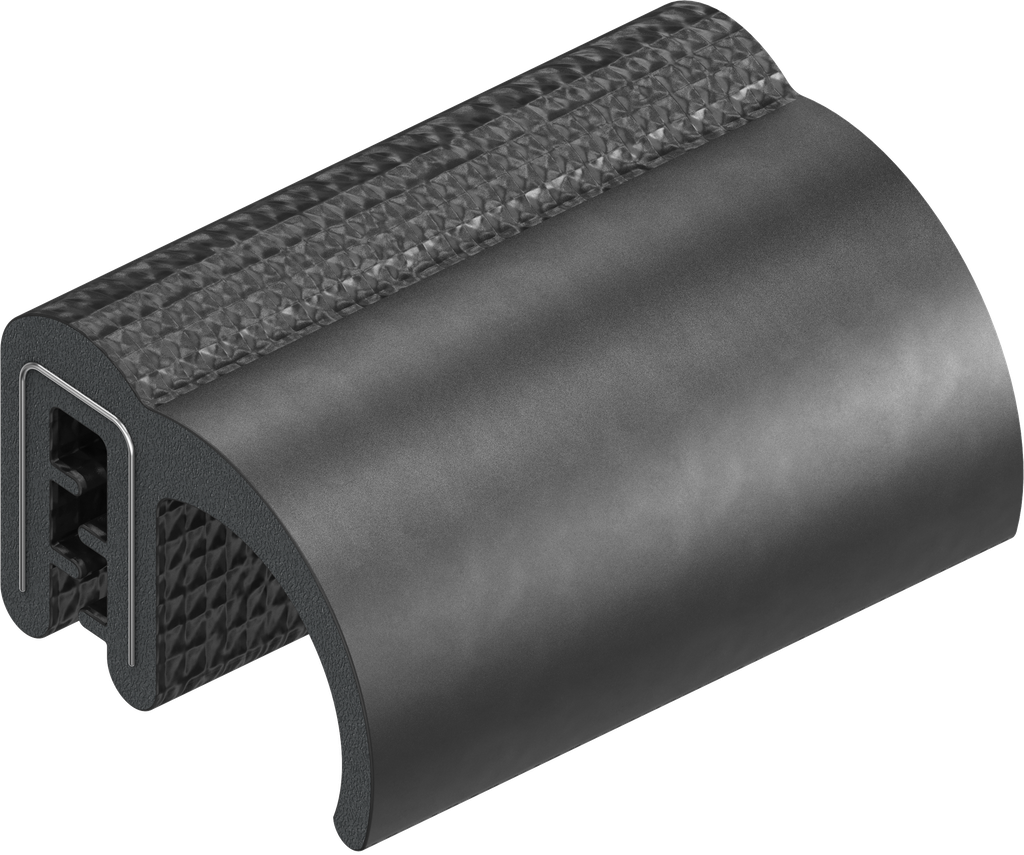 Afdichtprofiel zelfklemmend, Sponsrubber EPDM; klemprofiel EPDM 60 ± 5 Shore A zwart