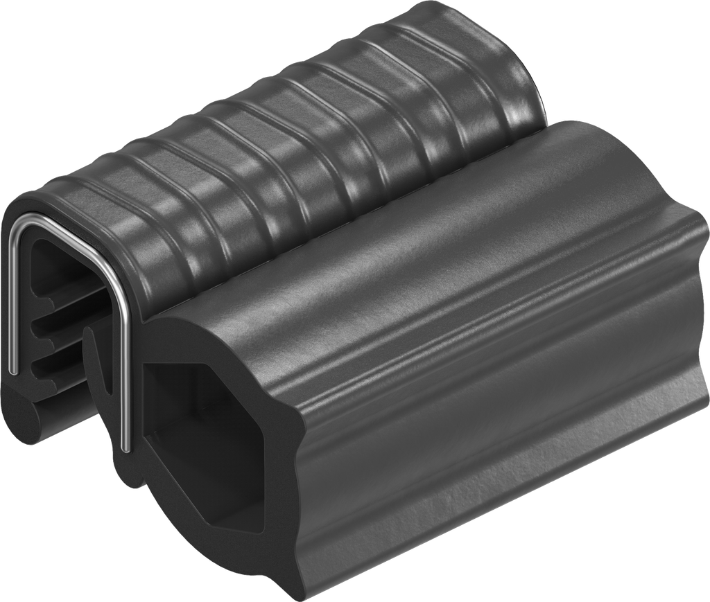Afdichtprofiel zelfklemmend, Sponsrubber EPDM; klemprofiel EPDM 65 ± 5 Shore A zwart