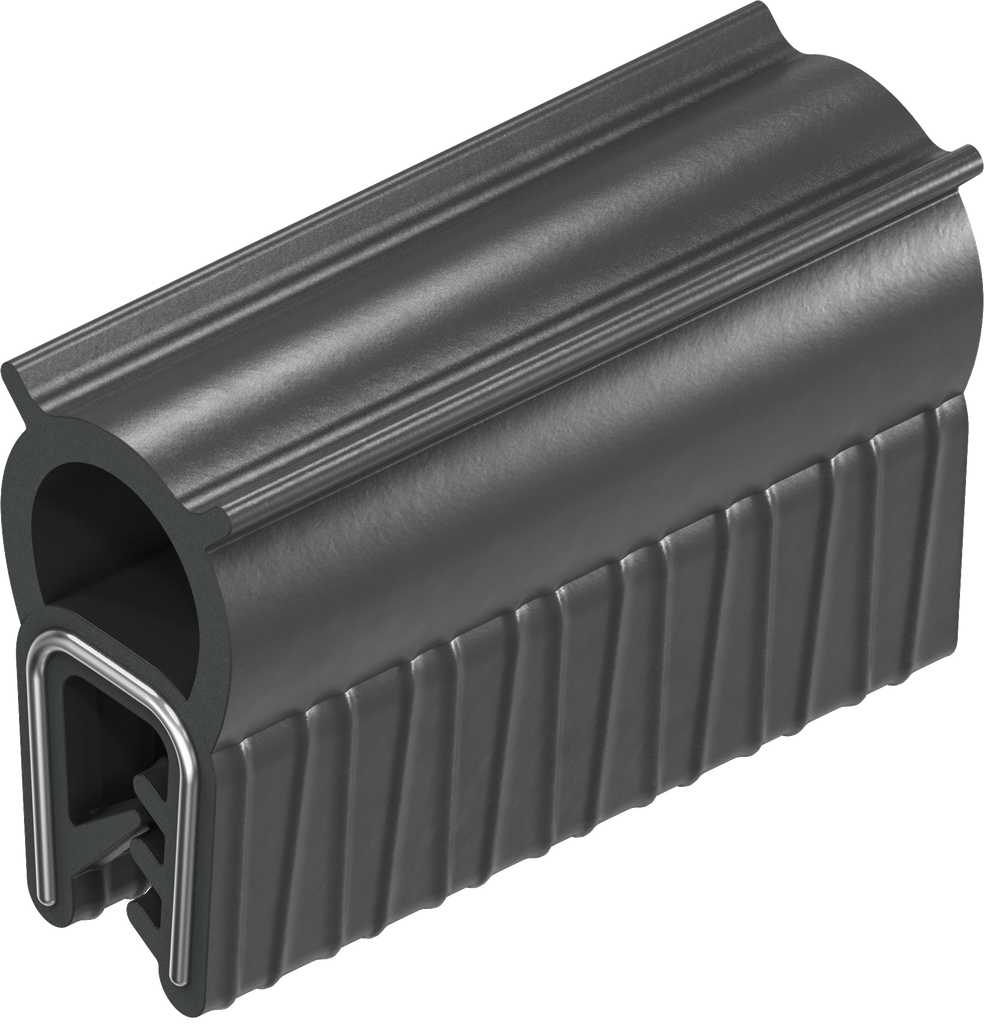 Guarnizione autobloccante, gomma spugnosa NBR; profilo autobloccante NBR 60 ± 5 Shore A nero