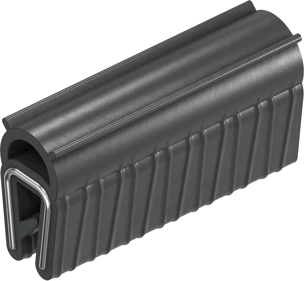 Guarnizione autobloccante, gomma spugnosa NBR; profilo autobloccante NBR 60 ± 5 Shore A nero