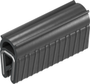 Perfil de junta para montaje a presión, caucho microporoso NBR; perfil base NBR 60 ± 5 Shore A negro