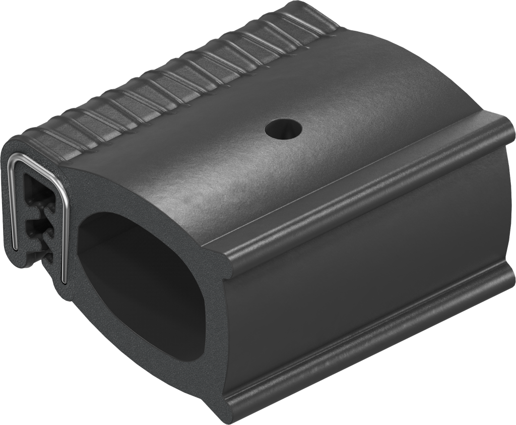 Afdichtprofiel zelfklemmend van brandwerende materiaal, Sponsrubber EPDM; klemprofiel sponsrubber EPDM zwart