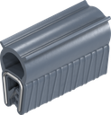 Guarnizione autobloccante in materiale ignifugo, silicone (materiale solido) 70 ± 5 Shore A blu-nero