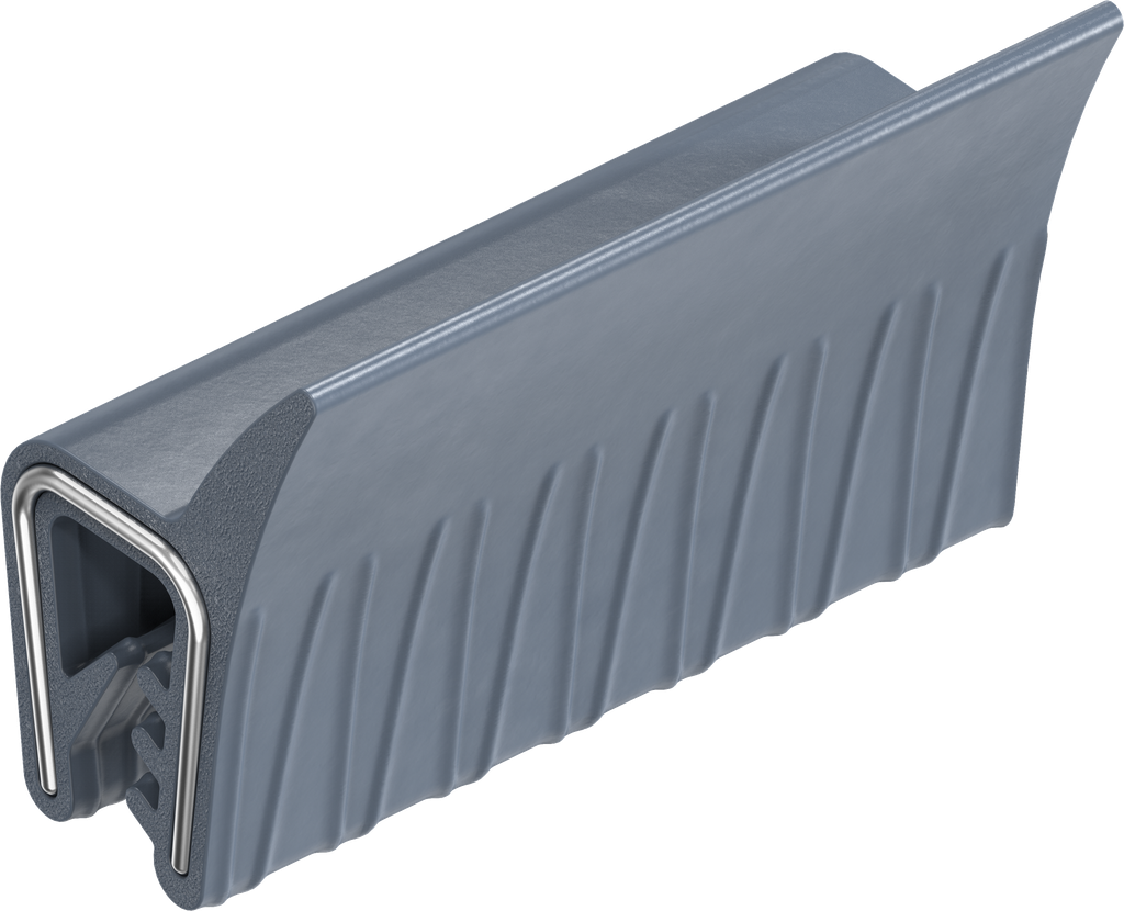 Dichtprofil selbstklemmend aus Brandschutzmaterial, Siliconvollmaterial 70 ± 5 Shore A blauschwarz