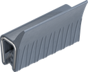 Dichtprofil selbstklemmend aus Brandschutzmaterial, Siliconvollmaterial 70 ± 5 Shore A blauschwarz