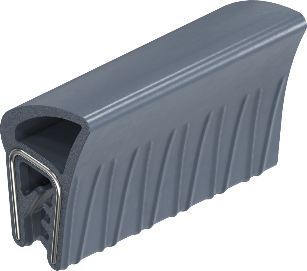 Guarnizione autobloccante in materiale ignifugo, silicone (materiale solido) 70 ± 5 Shore A blu-nero