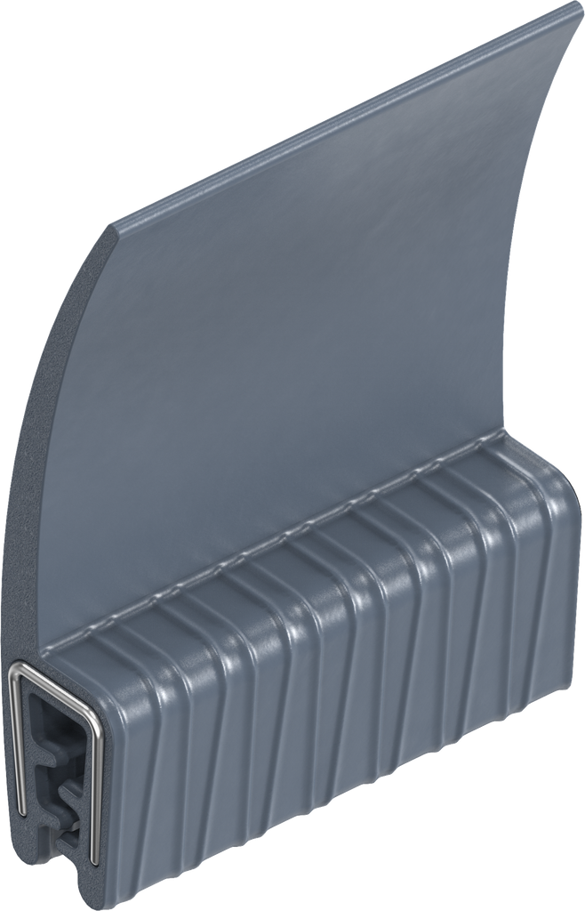 Dichtprofil selbstklemmend aus Brandschutzmaterial, Siliconvollmaterial 70 ± 5 Shore A blauschwarz