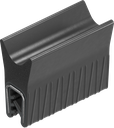 Afdichtprofiel zelfklemmend van brandwerende materiaal, Sponsrubber EPDM; klemprofiel EPDM 60 ± 5 Shore A zwart