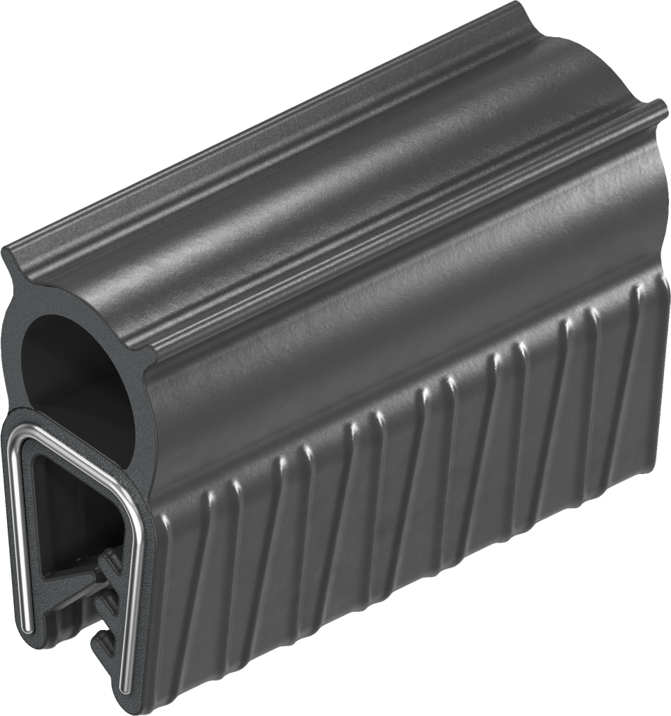 Guarnizione autobloccante in materiale ignifugo, gomma spugnosa EPDM; profilo autobloccante EPDM 60 ± 5 Shore A nero
