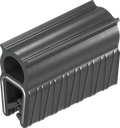 Perfil de junta de material de protección contra incendios para montaje a presión, caucho microporoso EPDM; perfil base EPDM 60 ± 5 Shore A negro