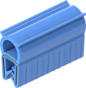 Afdichtprofiel zelfklemmend, Siliconen massief materiaal 60 ± 5 Shore A blauw 25 MTR.