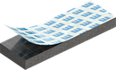 caoutchouc mousse 3 x 10 mm, EPDM noir, anti-allongement et auto-adhésif