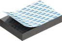 Celrubber 5 x 20 mm, CR Zwart rekvrij en zelfklevend