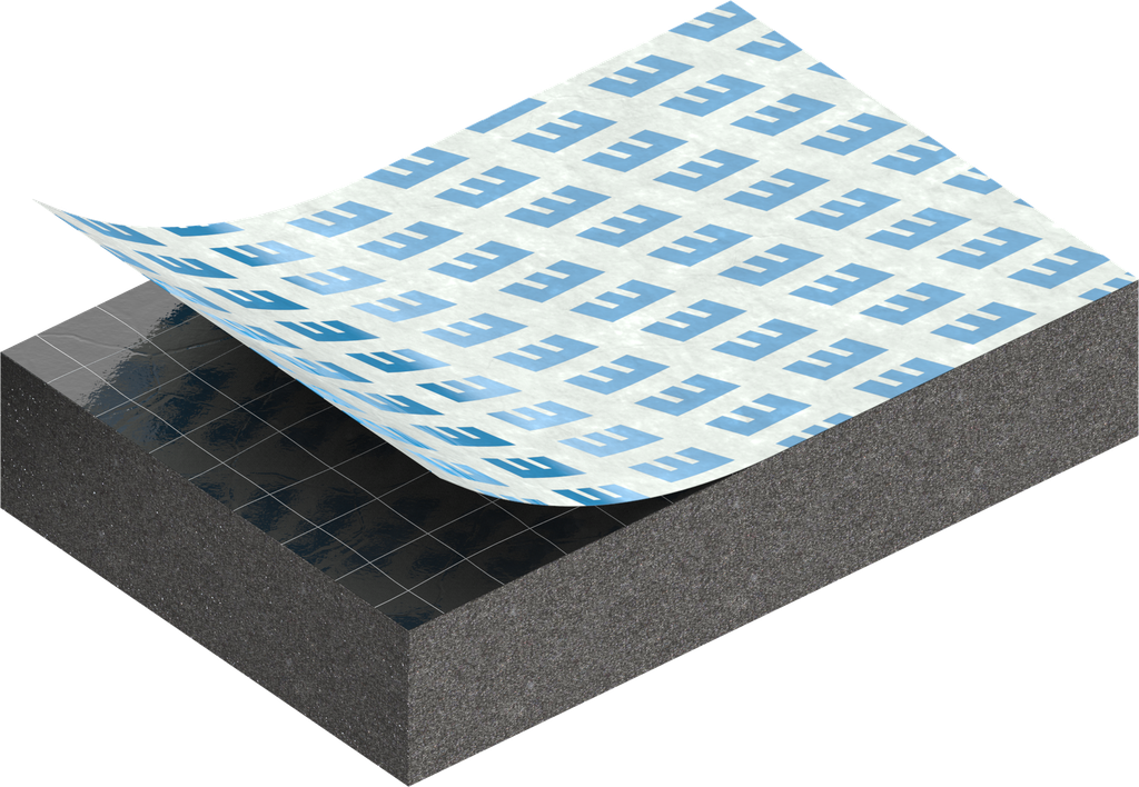 Zellgummi 6 x 20 mm, CR schwarz dehnungsfrei und selbstklebende Montagehilfe