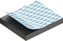 Zellgummi 4 x 25 mm, CR schwarz dehnungsfrei und selbstklebende Montagehilfe