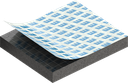 Zellgummi 4 x 25 mm, CR schwarz dehnungsfrei und selbstklebende Montagehilfe