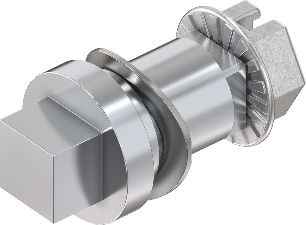 Insert square 6, Zinc die chrome-plated