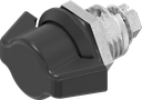 quart de tour papillon sans clé, zamak époxy noir