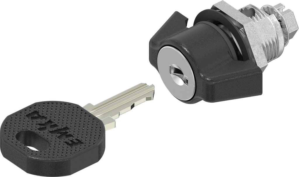 quart de tour papillon clé 2233X, zamak époxy noir
