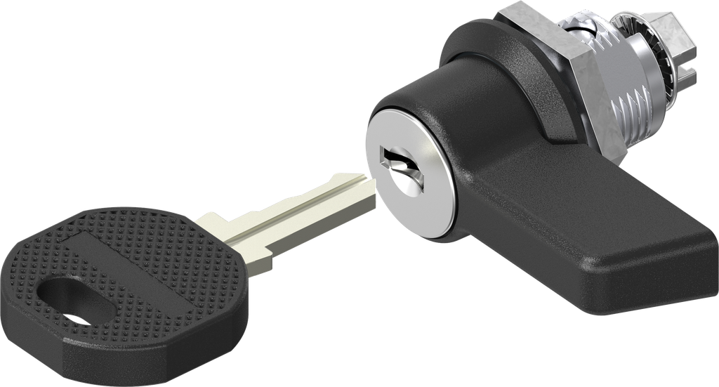 quart de tour papillon clé 2233X, zamak époxy noir