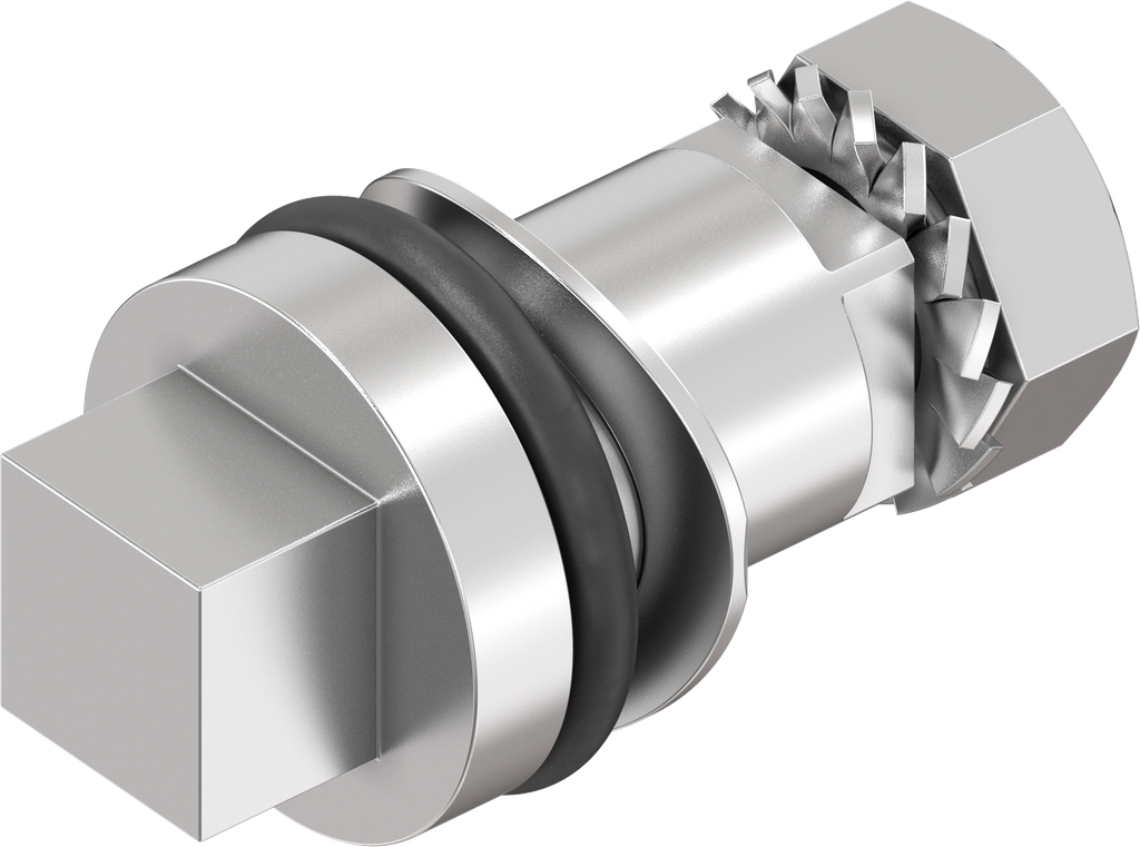 Inserto cuadradillo 6, acero inoxidable AISI 303