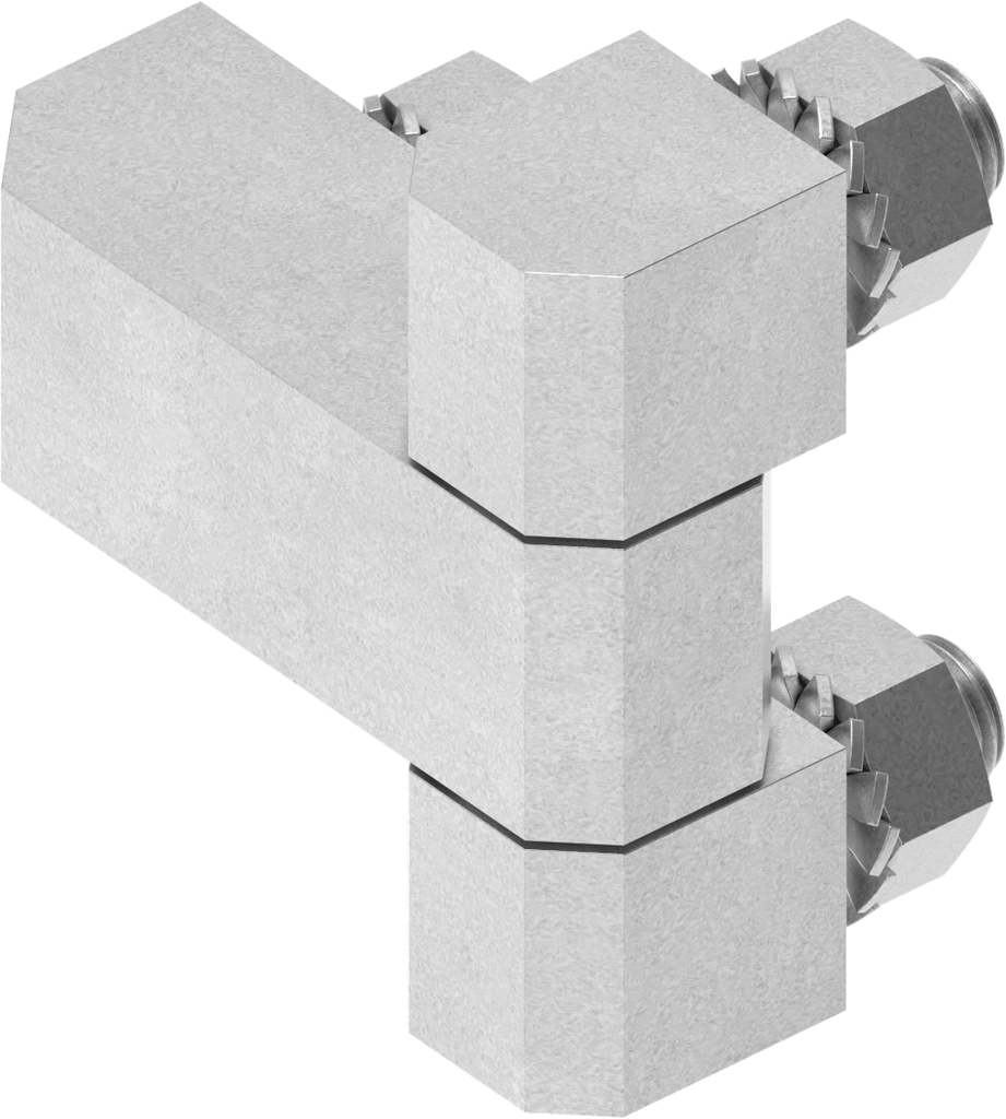 Bisagra 180°, acero galvanizado