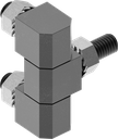 Bisagra 180°, acero negro galvanizado