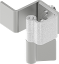 Bisagra oculta 90°, acero galvanizado y bruto