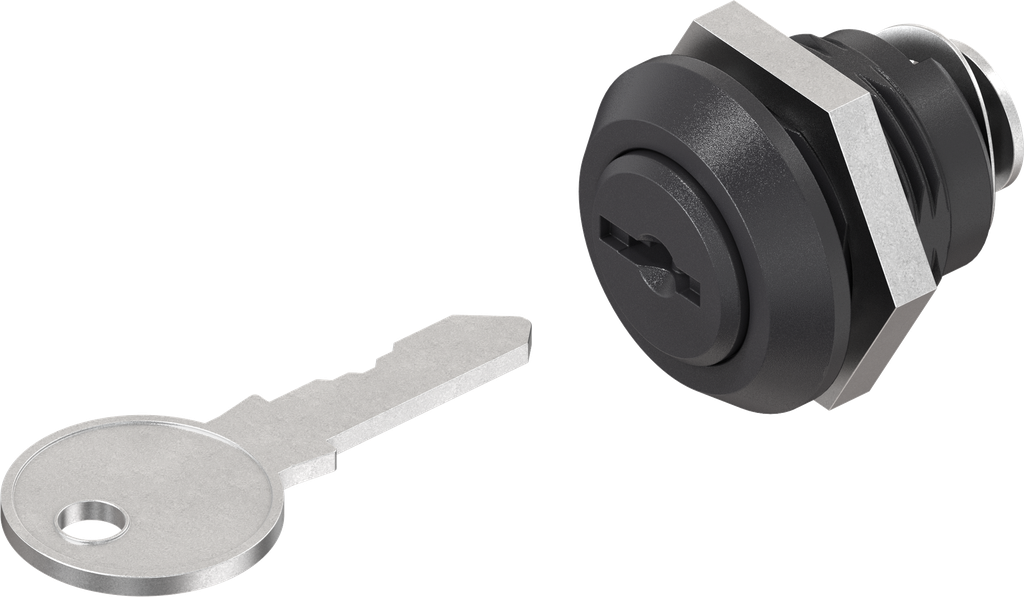 quart de tour à clé, clé EK 333, polyamide GF noir