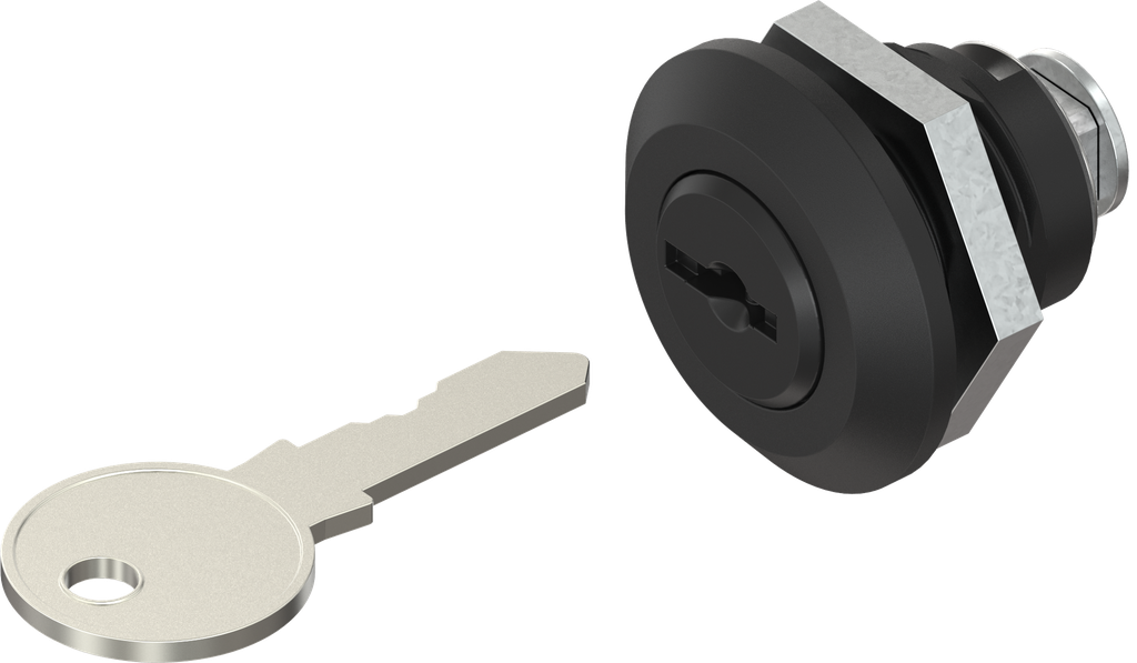 quart de tour à clé, clé EK 333, polyamide GF noir