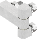 Bisagra 180°, acero galvanizado