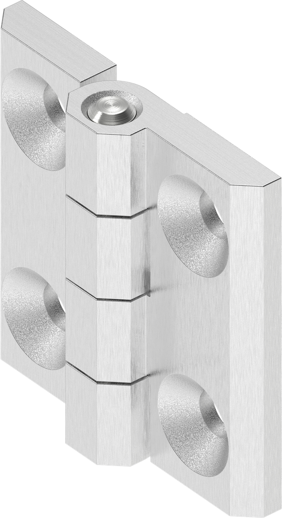 180° Hinge, Stainless steel AISI 316 polished P.2756sklop