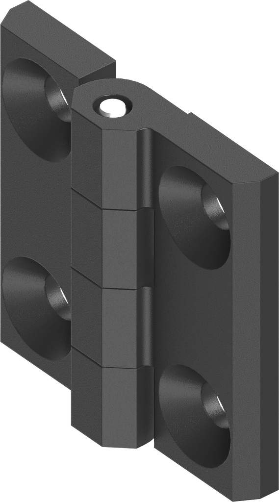 180° Hinge, Polyamide GF black