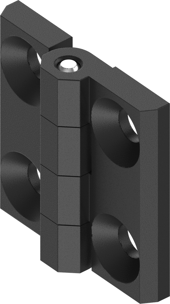 180° Scharnier, Zamak zwart gepoedercoat