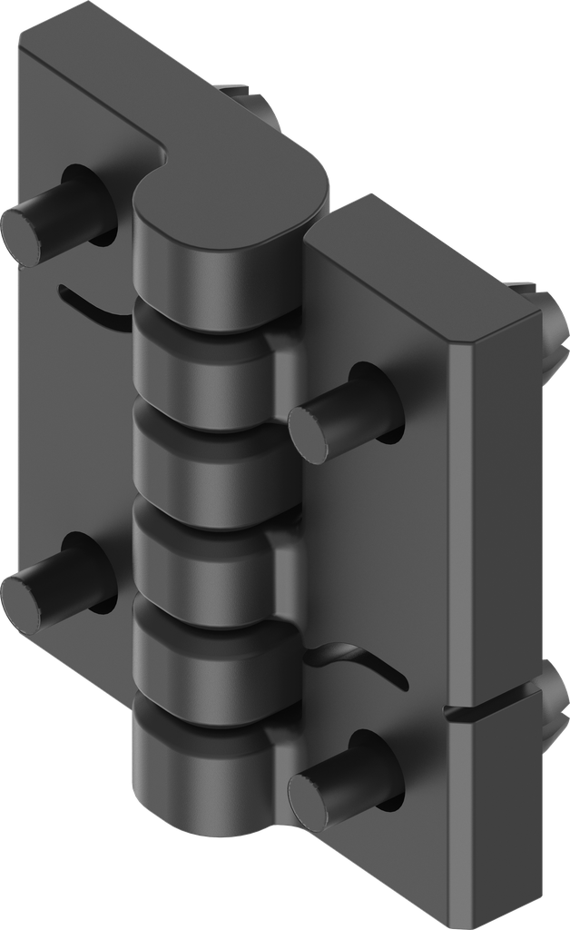 Charnière à clip 180°, polyamide GF noir