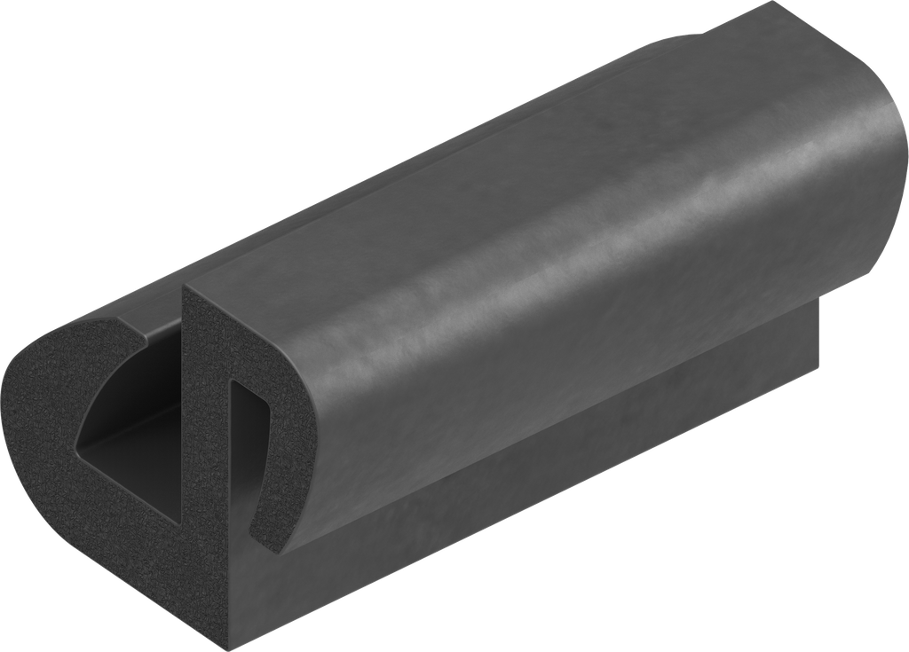 Perfil de zócalo, EPDM 60 ± 5 Shore A negro