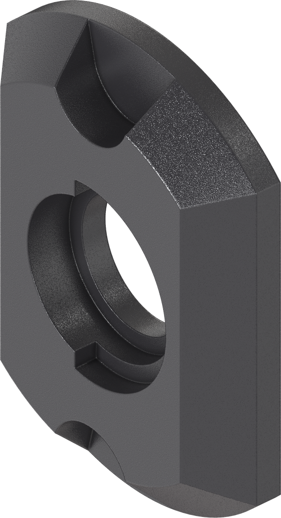 Roseta con tope 180° para cierre de maneta bloqueable, poliamida GF negro