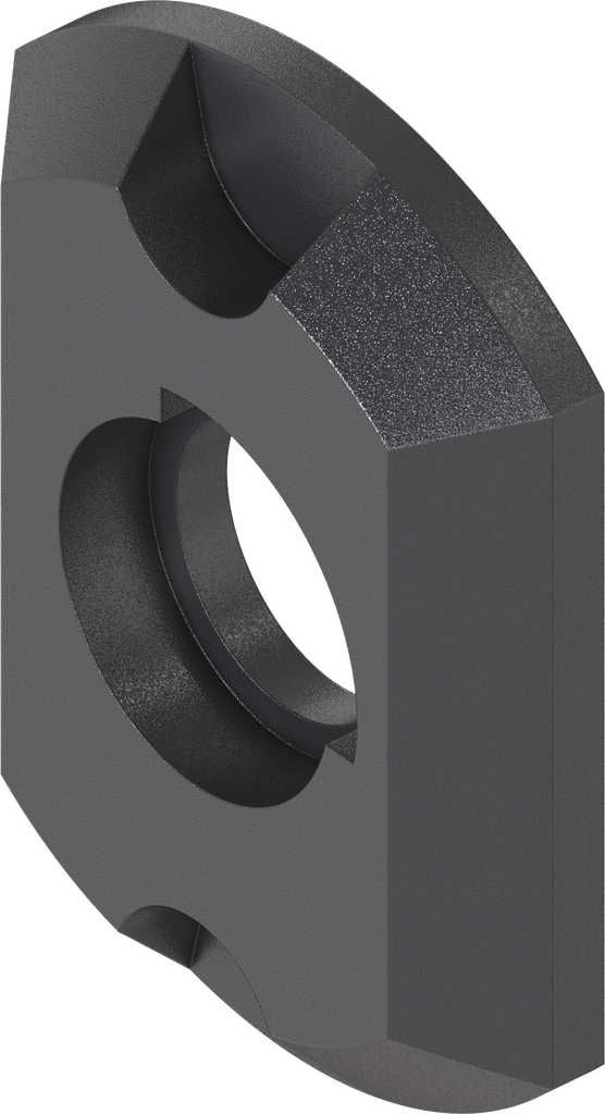 Bezel 90° stopper, left version, for lockable heavy duty latch, Polyamide GF black