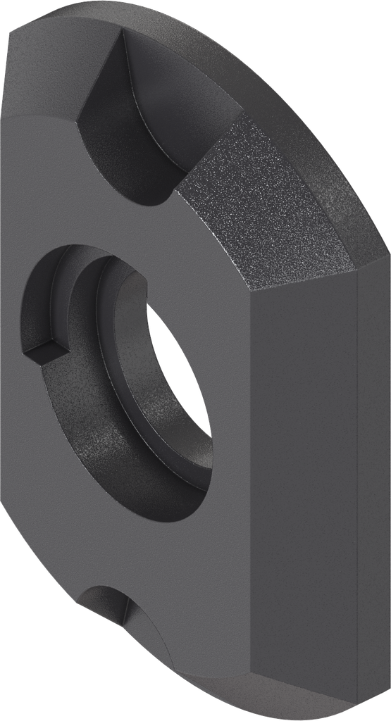 rosace pour ouverture 90° à droite pour loquet à levier verrouillable, polyamide GF noir