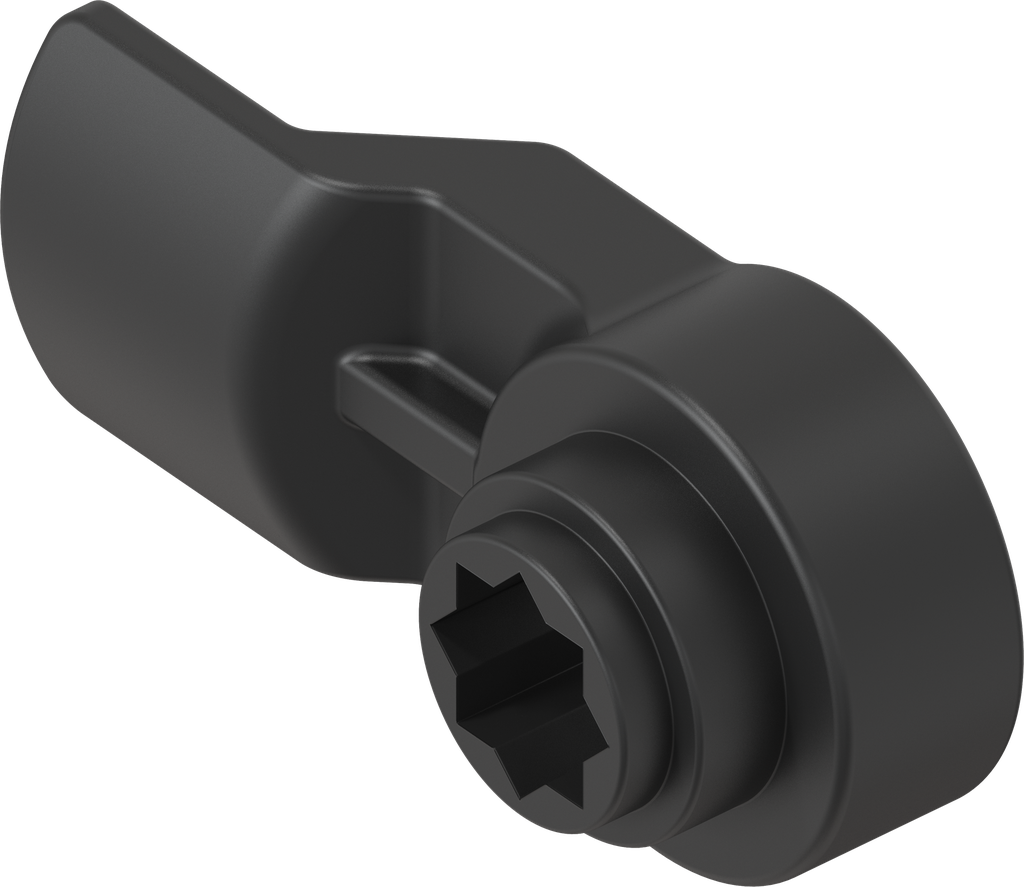 Sluitlip, polyamide GF zwart