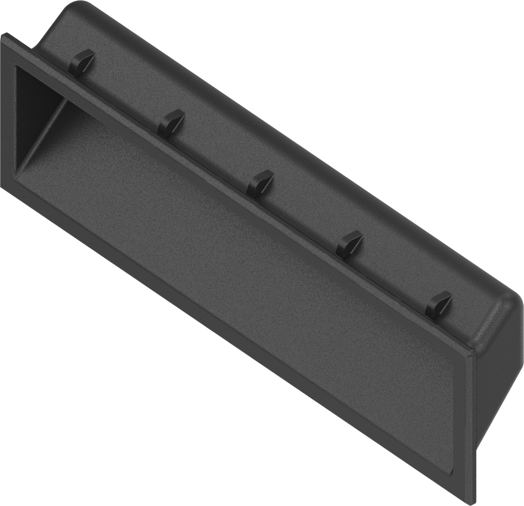Recessed grip for Ts = 1.2 - 1.6 mm, Polyamide GF black