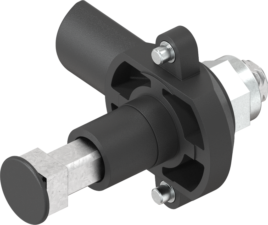 Hevelslot met zamak as, polyamide GF zwart