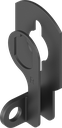 Padlock facility, right version, Steel black powder-coated