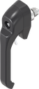 loquet à levier triangle 8 et pour cadenas, zamak époxy noir