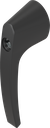 poignée extérieure double barre 5, polyamide GF noir